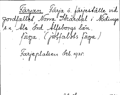 Bild på arkivkortet för arkivposten Färjan