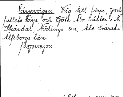 Bild på arkivkortet för arkivposten Färjevägen