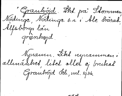 Bild på arkivkortet för arkivposten Granhöjd