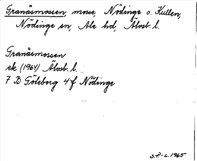 Bild på arkivkortet för arkivposten Granåsmossen
