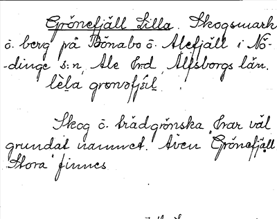 Bild på arkivkortet för arkivposten Grönefjäll, Lilla