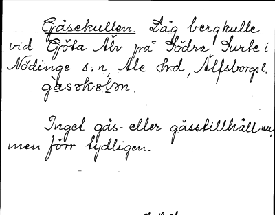 Bild på arkivkortet för arkivposten Gåsekullen