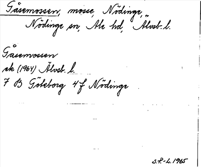 Bild på arkivkortet för arkivposten Gåsemossen