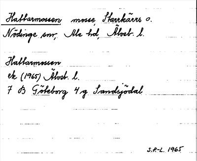 Bild på arkivkortet för arkivposten Hattarmossen
