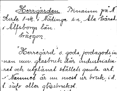 Bild på arkivkortet för arkivposten Herrgården