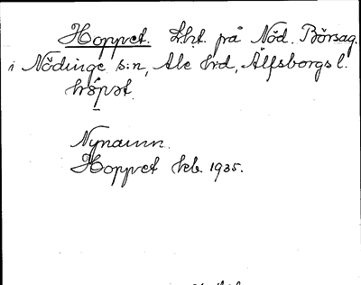 Bild på arkivkortet för arkivposten Hoppet