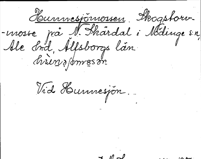 Bild på arkivkortet för arkivposten Hunnesjömossen