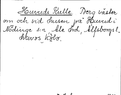Bild på arkivkortet för arkivposten Huvuds Kulle
