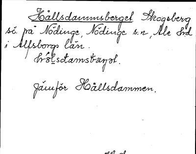 Bild på arkivkortet för arkivposten Hållsdammsberget