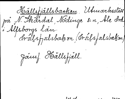 Bild på arkivkortet för arkivposten Hällsfjällsbacken