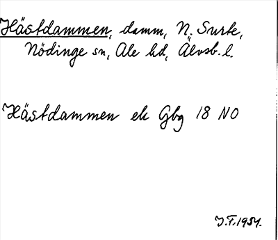 Bild på arkivkortet för arkivposten Hästdammen