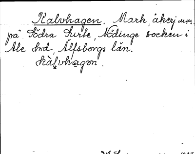 Bild på arkivkortet för arkivposten Kalvhagen