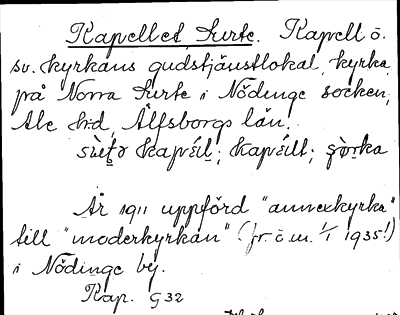 Bild på arkivkortet för arkivposten Kapellet, Surte