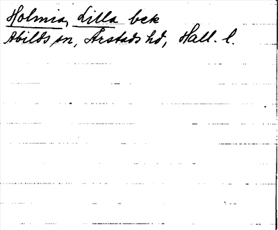 Bild på arkivkortet för arkivposten Holmia, Lilla