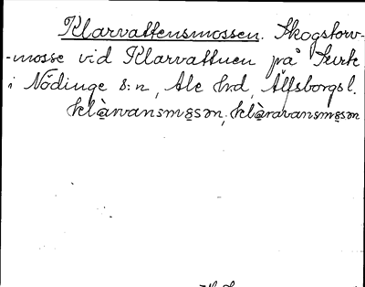 Bild på arkivkortet för arkivposten Klarvattensmossen