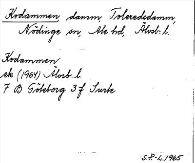 Bild på arkivkortet för arkivposten Kodammen