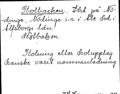Bild på arkivkortet för arkivposten Kolbacken
