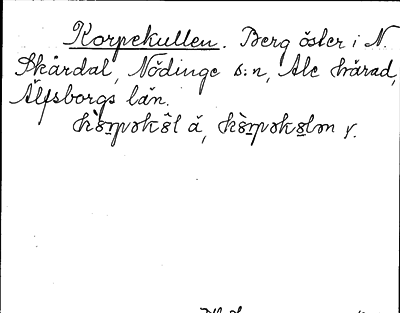 Bild på arkivkortet för arkivposten Korpekullen