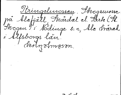 Bild på arkivkortet för arkivposten Kringelmossen