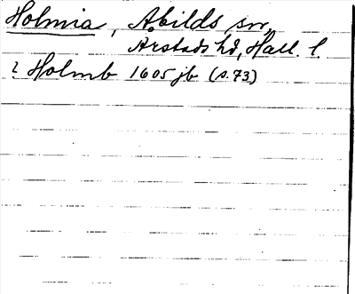 Bild på arkivkortet för arkivposten Holmia