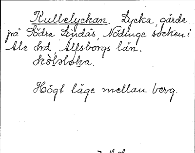 Bild på arkivkortet för arkivposten Kullelyckan