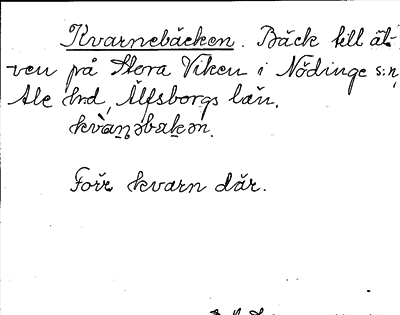 Bild på arkivkortet för arkivposten Kvarnebäcken