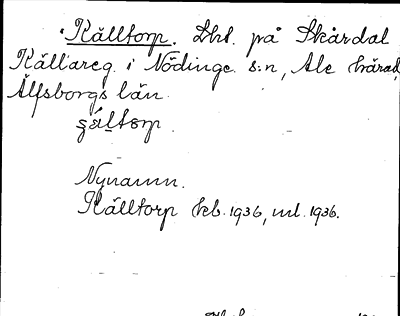 Bild på arkivkortet för arkivposten Källtorp