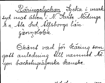 Bild på arkivkortet för arkivposten Käringelyckan