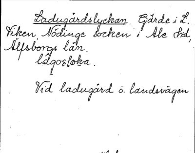 Bild på arkivkortet för arkivposten Ladugårdslyckan