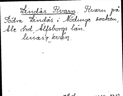 Bild på arkivkortet för arkivposten Lindås Kvarn