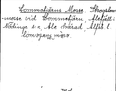 Bild på arkivkortet för arkivposten Lommetjärns Mosse