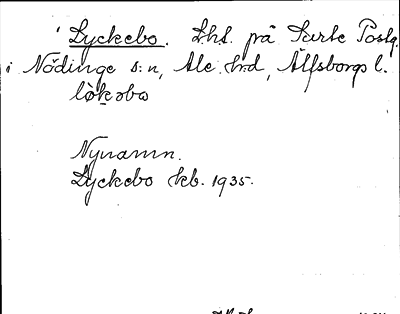 Bild på arkivkortet för arkivposten Lyckebo