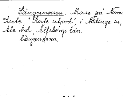 Bild på arkivkortet för arkivposten Långemossen