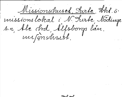 Bild på arkivkortet för arkivposten Missionshuset, Surte