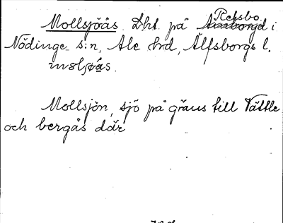Bild på arkivkortet för arkivposten Mollsjöås