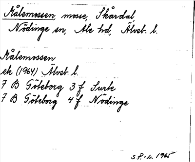 Bild på arkivkortet för arkivposten Målemossen