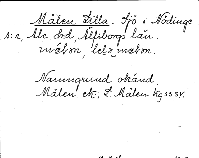 Bild på arkivkortet för arkivposten Målen, Lilla