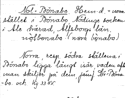 Bild på arkivkortet för arkivposten Nol-Bönabo