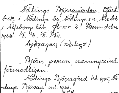 Bild på arkivkortet för arkivposten Nödinge Björsagården