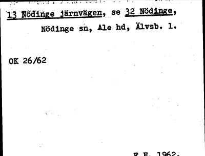 Bild på arkivkortet för arkivposten Nödinge järnvägen, se32  Nödinge