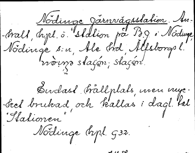 Bild på arkivkortet för arkivposten Nödinge järnvägsstation