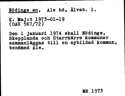 Bild på arkivkortet för arkivposten Nödinge socken