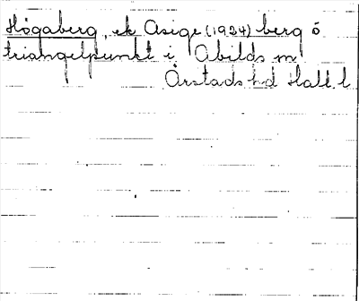 Bild på arkivkortet för arkivposten Högaberg
