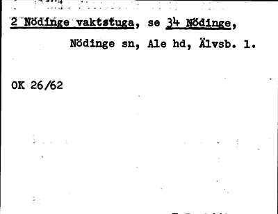 Bild på arkivkortet för arkivposten Nödinge vaktstuga, se 34 Nödinge