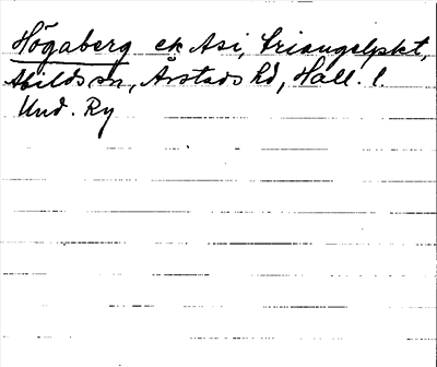 Bild på arkivkortet för arkivposten Högaberg