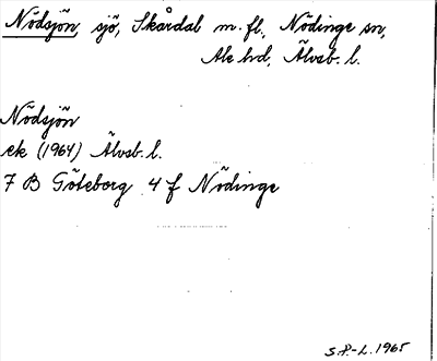 Bild på arkivkortet för arkivposten Nödsjön