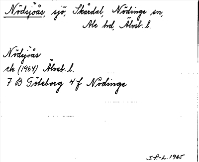 Bild på arkivkortet för arkivposten Nödsjöås