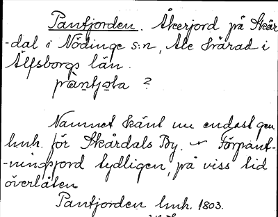 Bild på arkivkortet för arkivposten Panfjorden