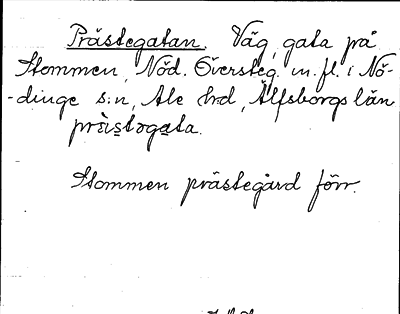 Bild på arkivkortet för arkivposten Prästegatan