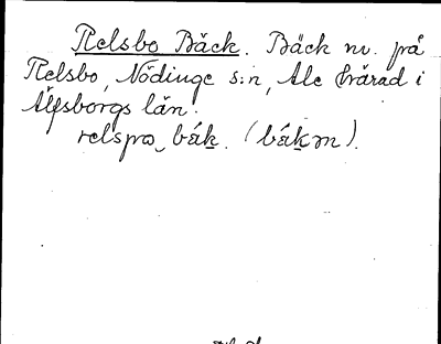 Bild på arkivkortet för arkivposten Relsbo Bäck